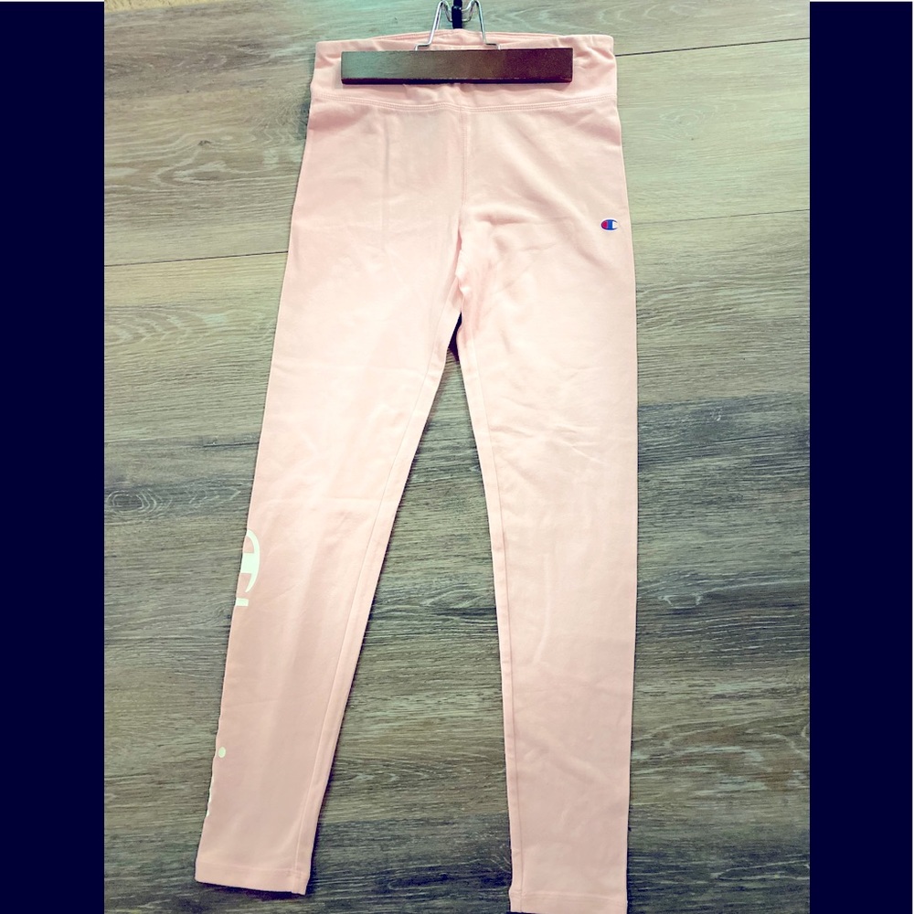 NWT Champion Cotton Leggings, Pink, Girls M